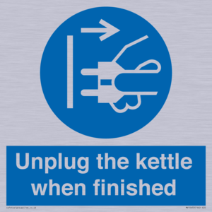 Unplug the kettle when finished